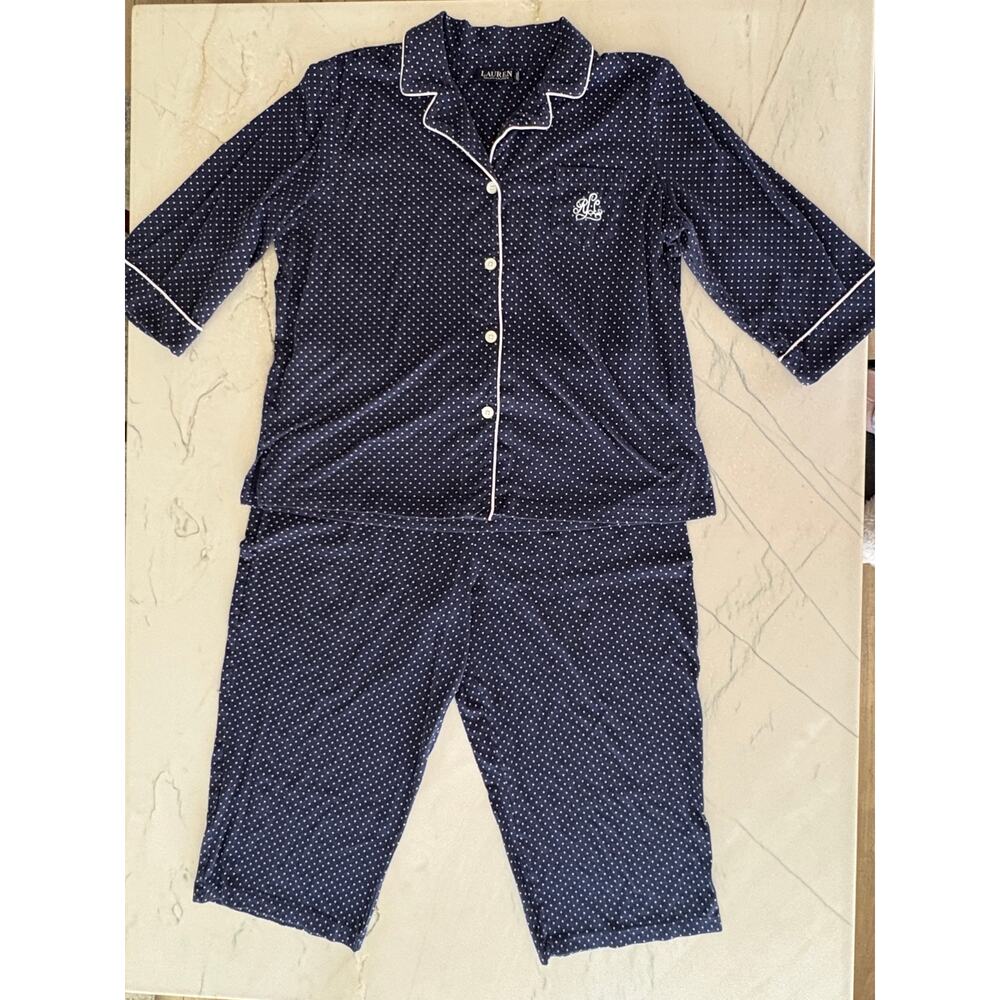 Lauren by Ralph Lauren Pajamas, Crop Pant & 3/4 Sleeve Women XL